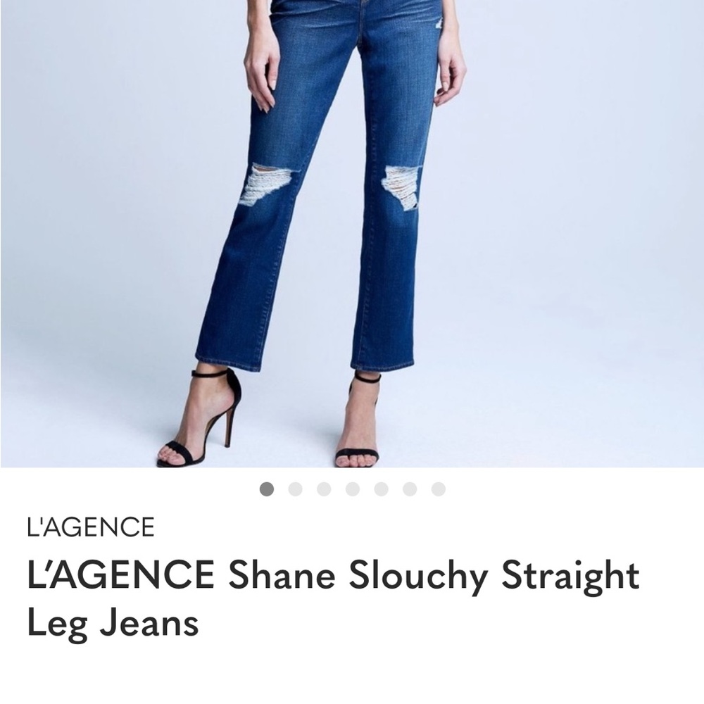L'AGENCE Dark Blue Straight Leg Jeans Medium Wash. Size 27.